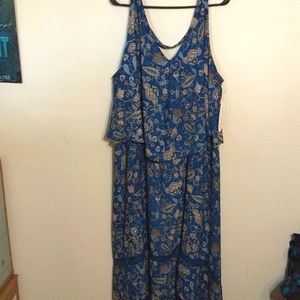 High low floral print summer dress